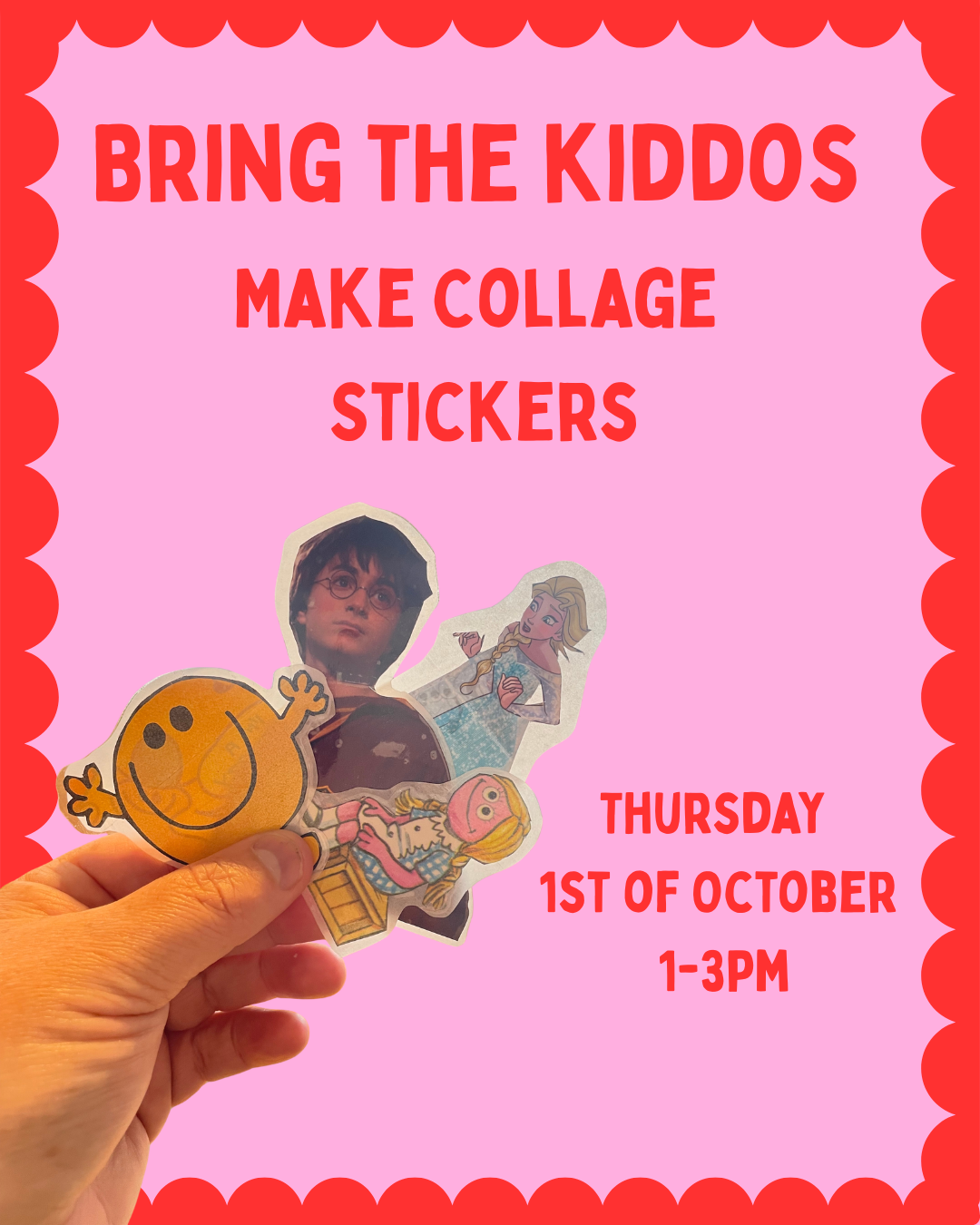 Bring the Kiddos - Collage Sticker Making Workshop -Thursday 1st of October