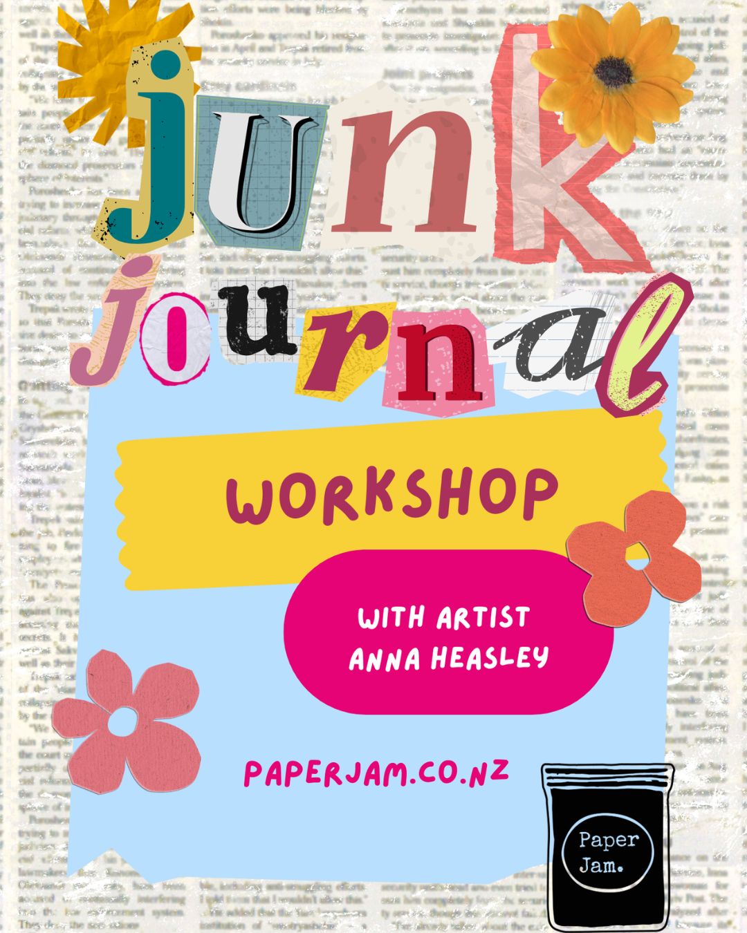 Junk Journal Workshop - Saturday 21st of March 1-4pm